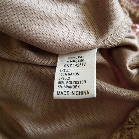 Haute Monde tan surplice short sleeves romper. L - Picture 7 of 7